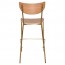 Nerina Brass Frame Contemporary Bar Stool with Footrest 75cm