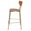 Nerina Brass Frame Contemporary Bar Stool with Footrest 75cm