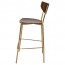 Nerina Brass Frame Contemporary Bar Stool with Footrest 75cm