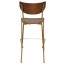Nerina Brass Frame Contemporary Bar Stool with Footrest 75cm