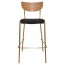 Nerina Contemporary Bar Stool Brass Legs with Padded Seat 77cm