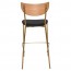 Nerina Contemporary Bar Stool Brass Legs with Padded Seat 77cm