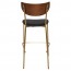 Nerina Contemporary Bar Stool Brass Legs with Padded Seat 77cm