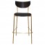 Nerina Contemporary Bar Stool Brass Legs with Padded Seat 77cm