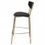 Nerina Contemporary Bar Stool Brass Legs with Padded Seat 77cm