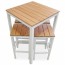 Newport Beer Garden Commercial Outdoor Bar Table and Stools White