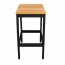 Newport Beer Garden Outdoor Bar Stool Wood Top White Frame 75cm