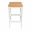 Newport Beer Garden Outdoor Bar Stool Wood Top White Frame 75cm