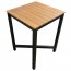 Newport Beer Garden Outdoor Bar Table Wood Square Top Black Frame