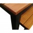 Newport Beer Garden Outdoor Dining Table Wood Top Black Frame
