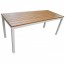 Newport Beer Garden Outdoor Dining Table Wood Top White Frame