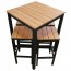 Newport Beer Garden Commercial Outdoor Bar Table and Stools Black