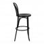 Genuine No 18 Bentwood Bar Stool with Back 75cm - Black