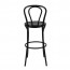Genuine No 18 Bentwood Bar Stool with Back 75cm - Black
