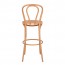 Genuine No 18 Bentwood Bar Stool with Back 75cm - Natural