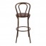 Genuine No 18 Bentwood Bar Stool with Back 75cm - Walnut