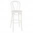 Genuine No 18 Bentwood Bar Stool with Back 75cm - White