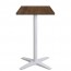 Nordic Bar Table Solid Wood Top White Base