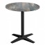 Nordic Round Outdoor Table with Black Base