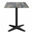 Nordic Square Outdoor Table with Black Base