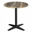 Nordic Round Outdoor Table with Black Base