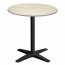 Nordic Round Outdoor Table with Black Base