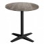 Nordic Round Outdoor Table with Black Base