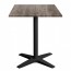 Nordic Square Outdoor Table with Black Base