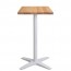 Nordic Oak Bar Table White Base