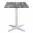 Nordic Outdoor Cafe Table with White Base