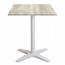 Nordic Outdoor Cafe Table with White Base