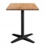 Nordic Wood Top Cafe Table with Black Base