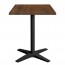 Nordic Wood Top Cafe Table with Black Base