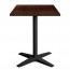 Nordic Wood Top Cafe Table with Black Base