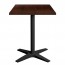 Nordic Wood Top Cafe Table with Black Base