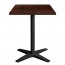 Nordic Wood Top Cafe Table with Black Base