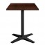 Nordic Wood Top Cafe Table with Black Base