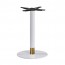 Olea White Brass Round Table Base