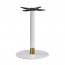 Olea White Brass Round Table Base