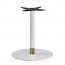 Olea White Brass Round Table Base
