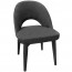 Sienna Vinyl Dining Chair Black Metal Legs