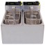 P107-A Apuro Double Counter Top Electric Fryer - 3 Litre