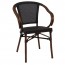 French Outdoor Arm Chair with Fabric Seat