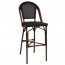 French Outdoor Bar Stool with Fabric Seat