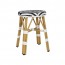 Chevron Wicker Outdoor Low Stool