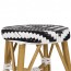 Chevron Wicker Outdoor Low Stool