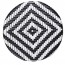 Chevron Wicker Outdoor Low Stool