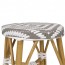 Chevron Wicker Outdoor Low Stool