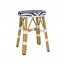 Chevron Wicker Outdoor Low Stool