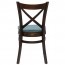 Provincial Bentwood Cross Back Padded Chair A-9907/2